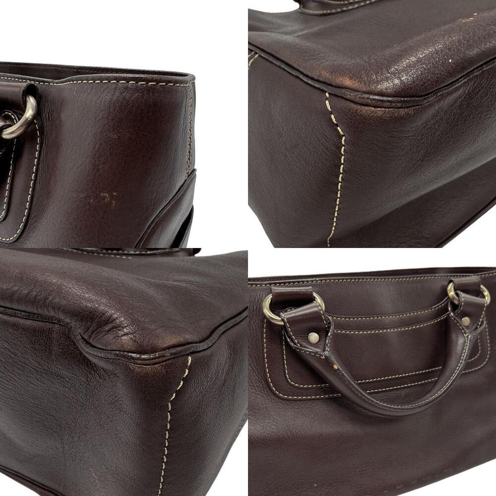 Celine Dark Boogie Silver Leather Bag Brown Black - Picture 4 of 4